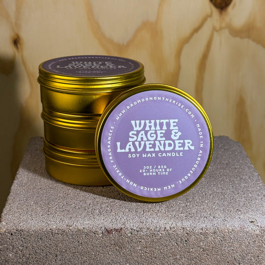 WHITE SAGE & LAVENDER CANDLE
