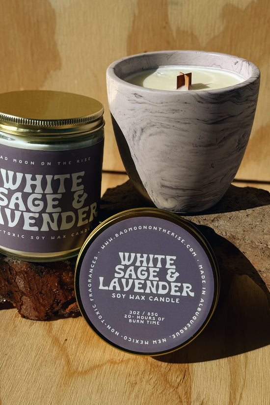 WHITE SAGE & LAVENDER CANDLE