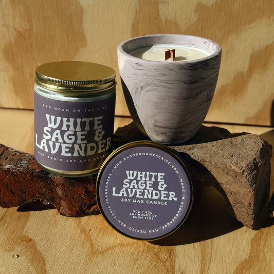 WHITE SAGE & LAVENDER CANDLE